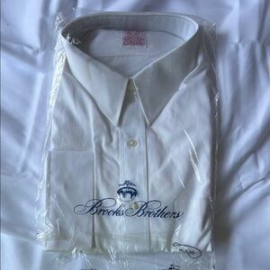 Brooks Brothers White Dress Shirt with Point Collar